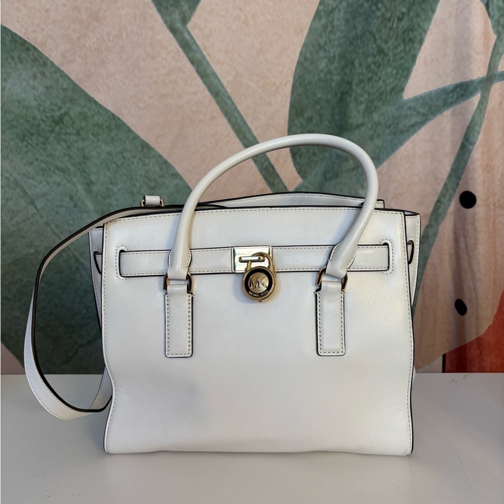 New Michael Kors White Satchel Bag